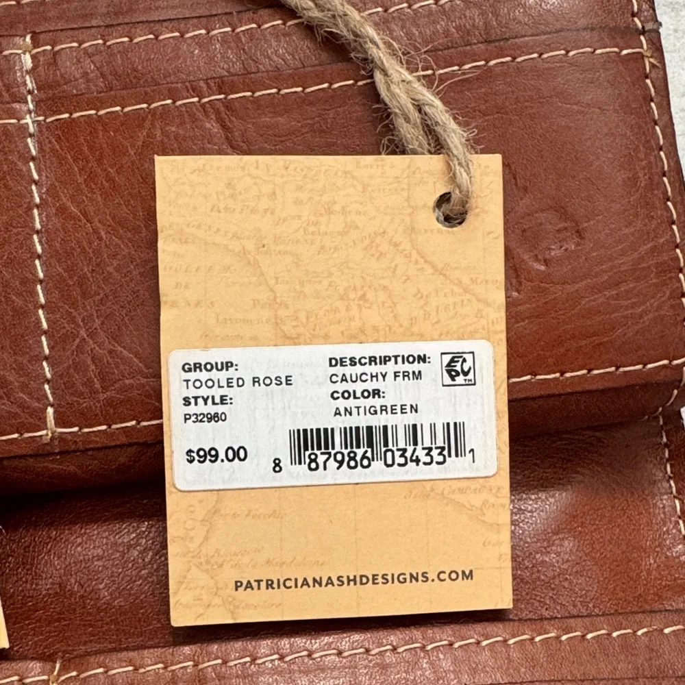 Patricia Nash Green Embossed Floral Wallet NWT - Picture 11 of 11